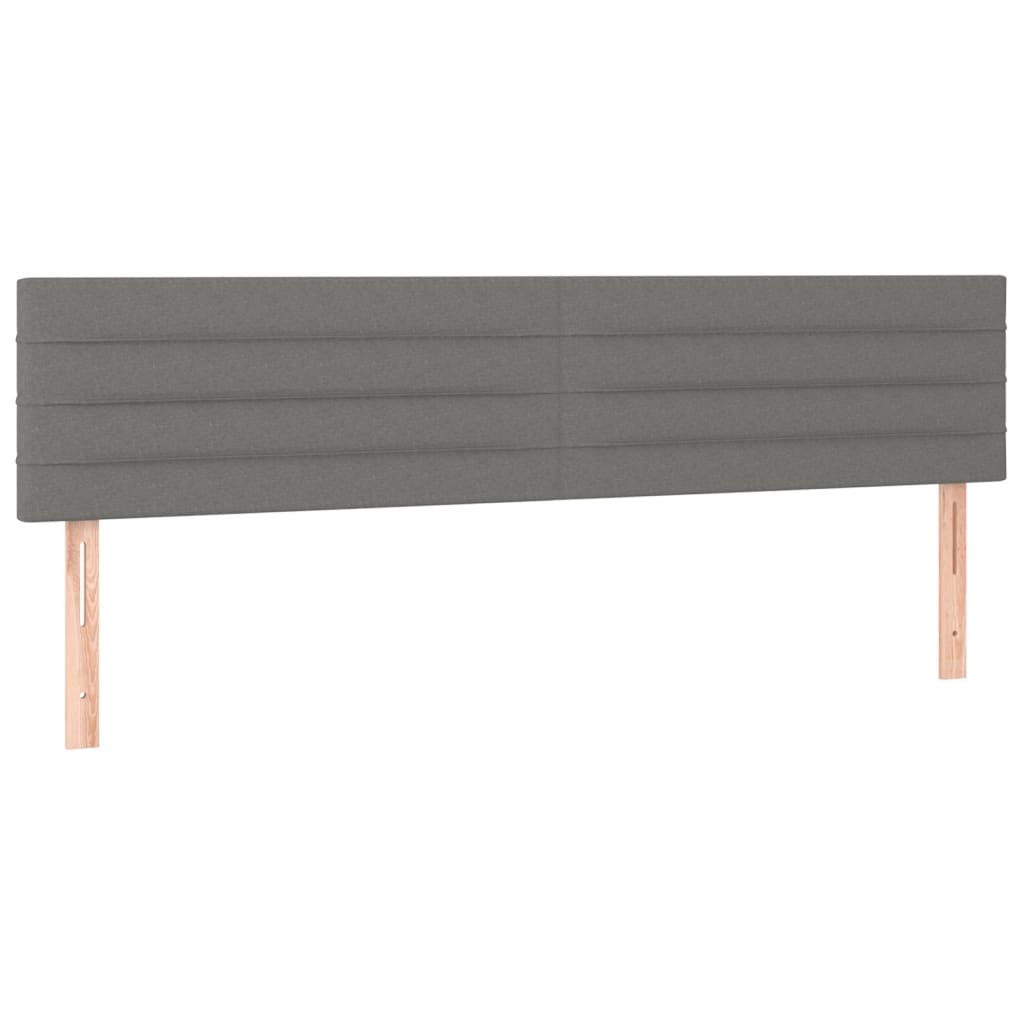 kontinentalseng med madras 200x200 cm stof mørkegrå