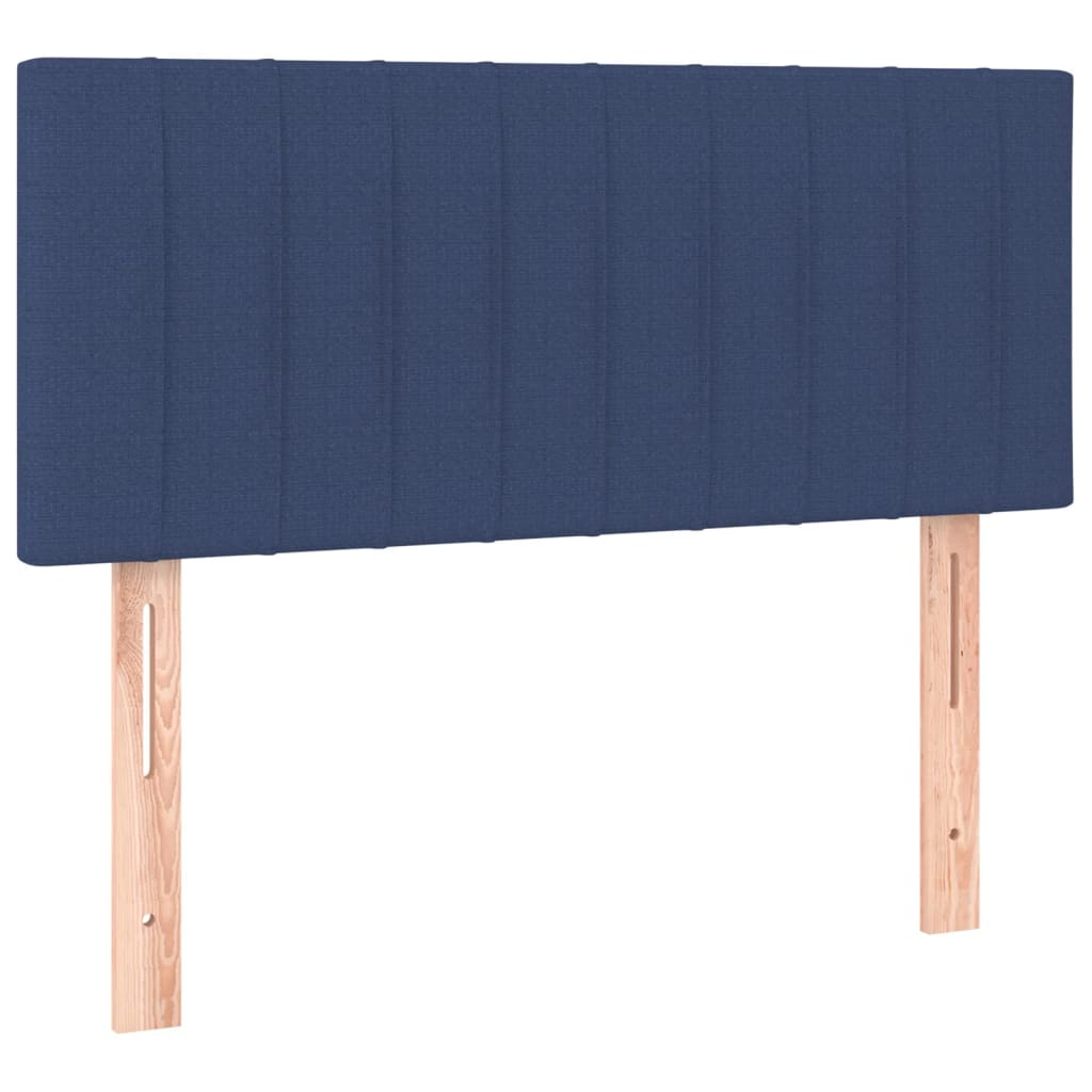 kontinentalseng med madras 100x200 cm stof blå
