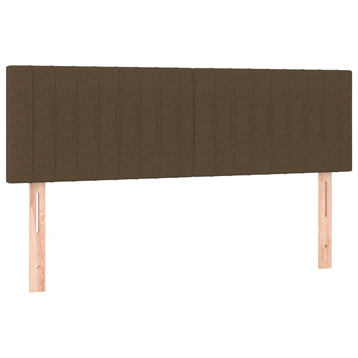 kontinentalseng med madras 140x190 cm stof mørkebrun