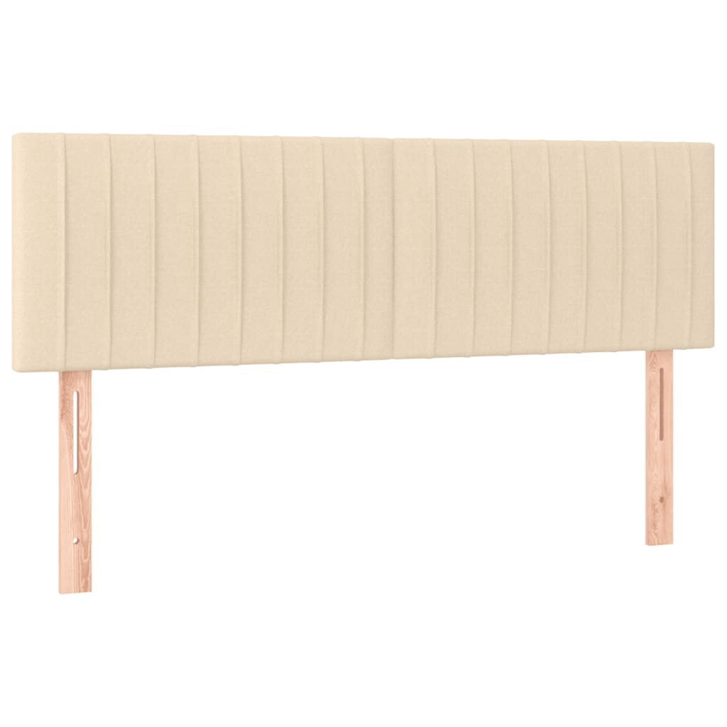 kontinentalseng med madras 140x200 cm stof cremefarvet