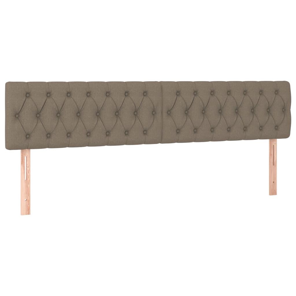 kontinentalseng med madras 200x200 cm stof gråbrun