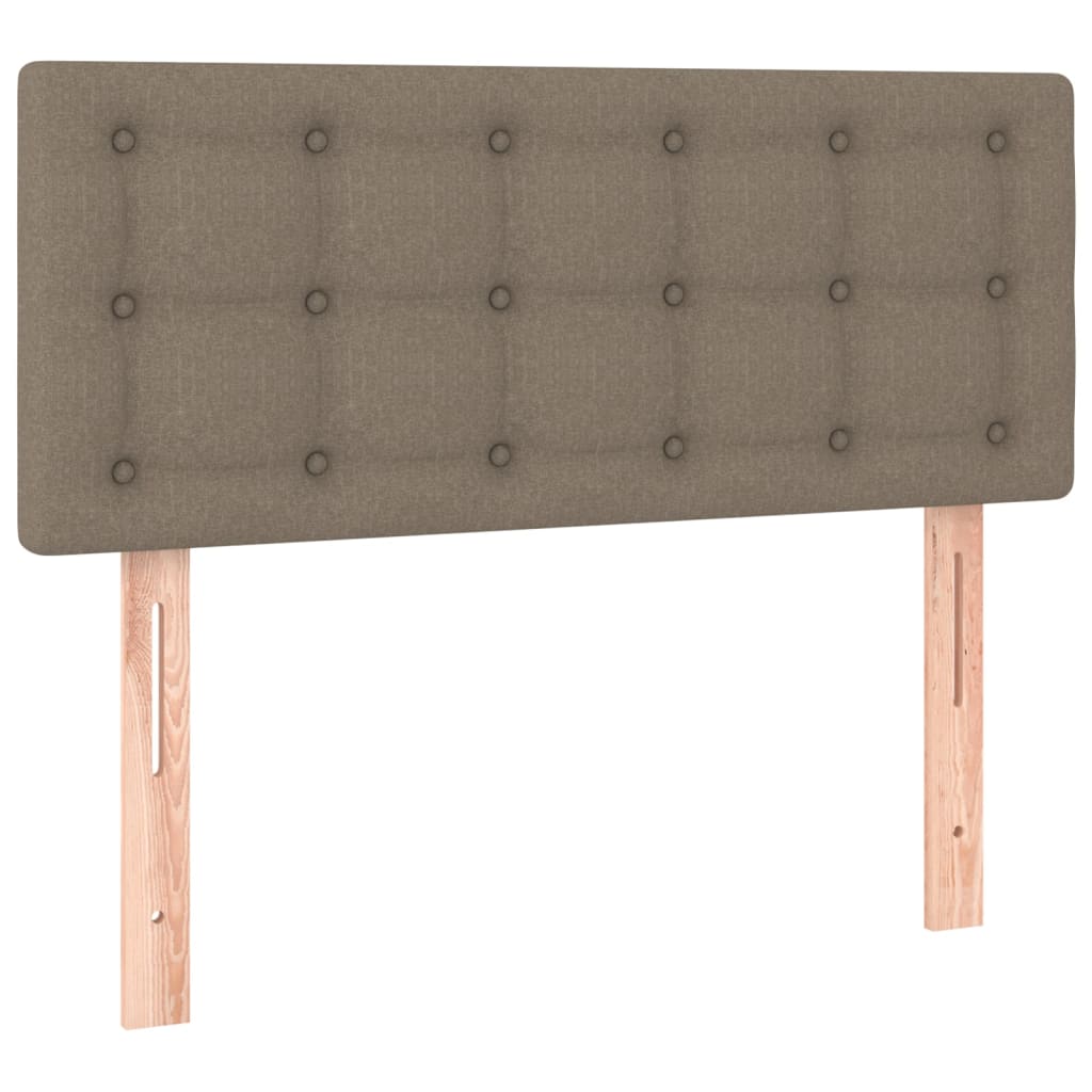 kontinentalseng med madras 80x200 cm stof gråbrun