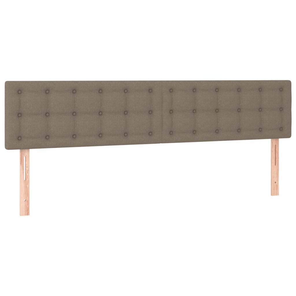 kontinentalseng med madras 160x200 cm stof gråbrun