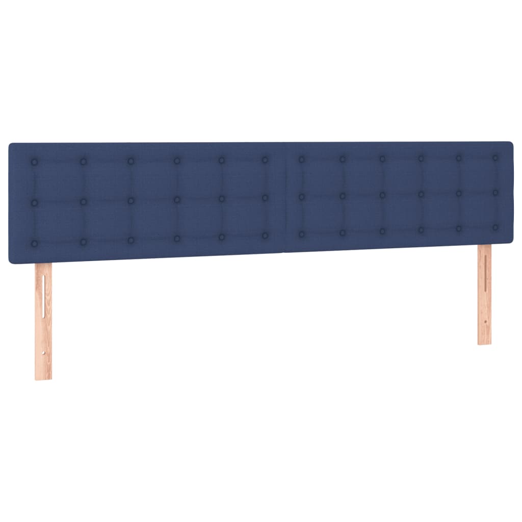 kontinentalseng med madras 180x200 cm stof blå