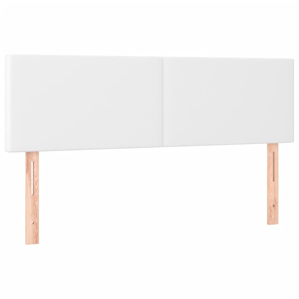 kontinentalseng med madras 140x190 cm kunstlæder hvid