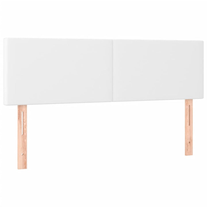 kontinentalseng med madras 140x190 cm kunstlæder hvid