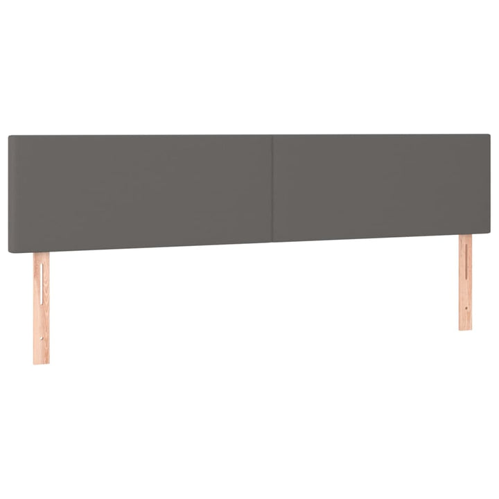 kontinentalseng 160x200 cm kunstlæder grå