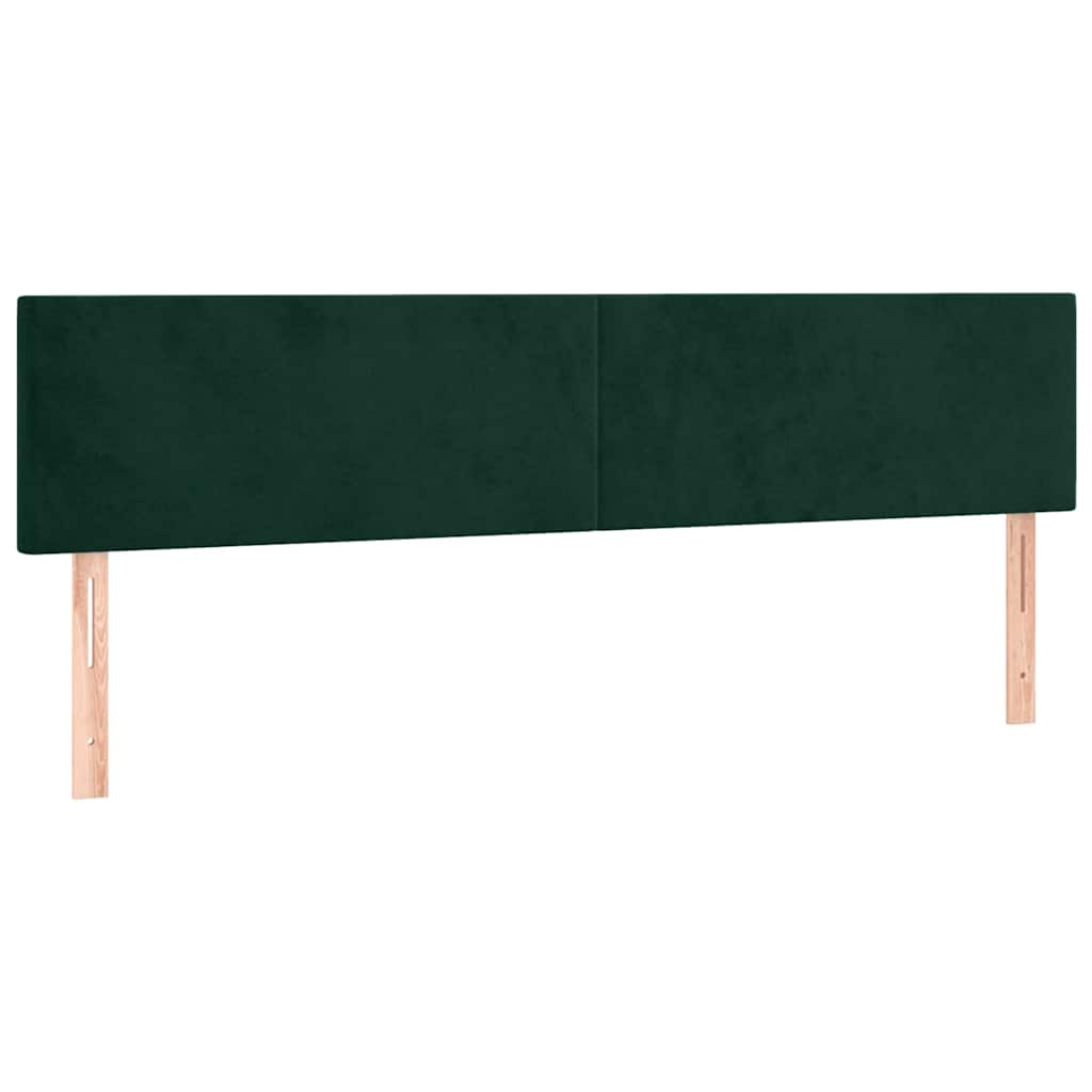 kontinentalseng med madras 160x200 cm fløjl mørkegrøn