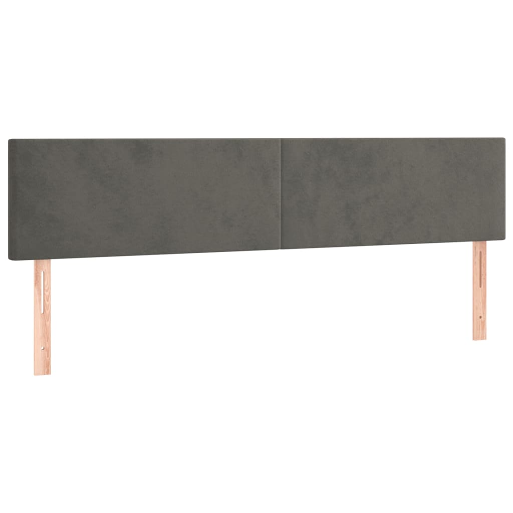 kontinentalseng med madras 180x200 cm fløjl mørkegrå