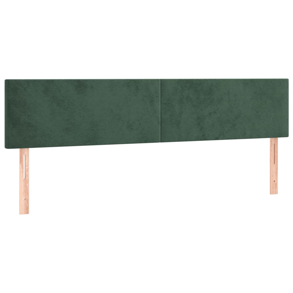 kontinentalseng med madras 180x200 cm fløjl mørkegrøn