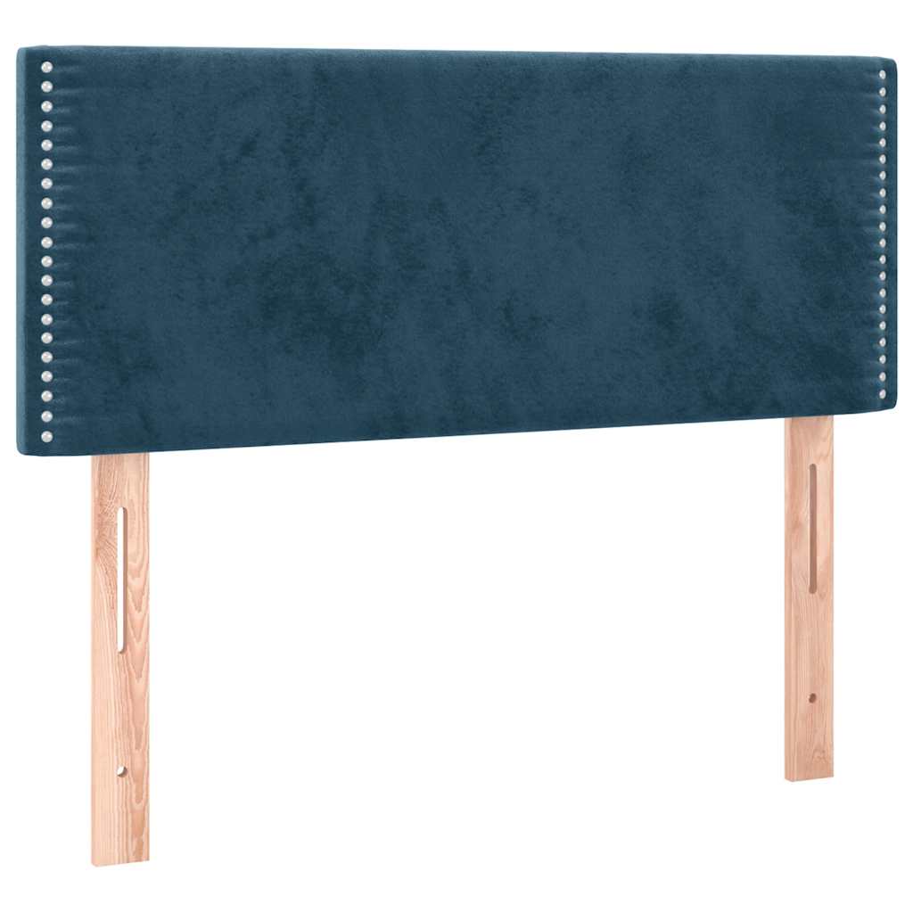 kontinentalseng 120x200 cm fløjl mørkeblå