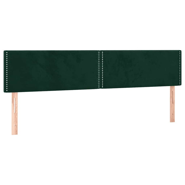 kontinentalseng med madras 180x200 cm fløjl mørkegrøn