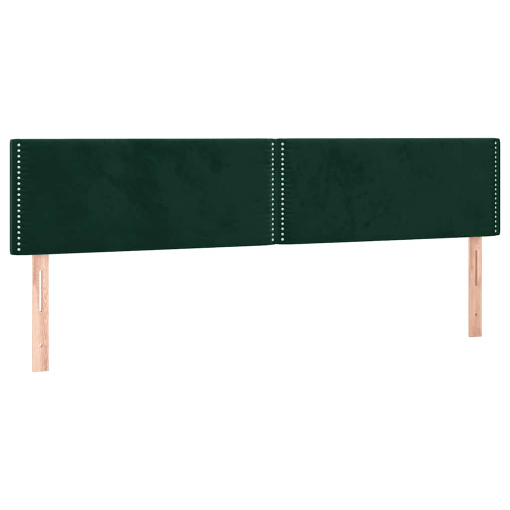 kontinentalseng med madras 180x200 cm fløjl mørkegrøn
