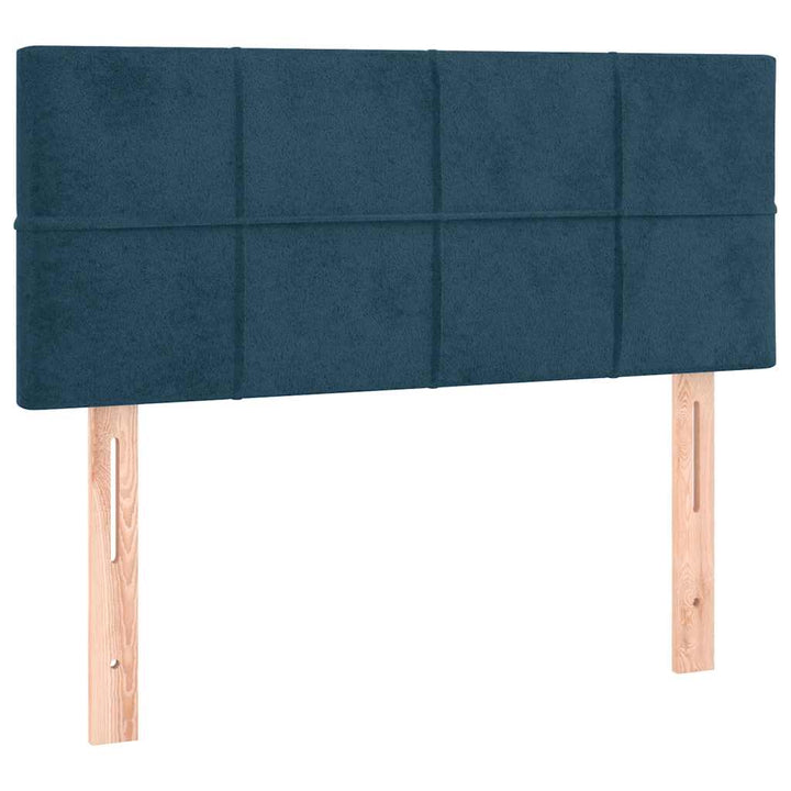 kontinentalseng med madras 80x200 cm fløjl mørkeblå