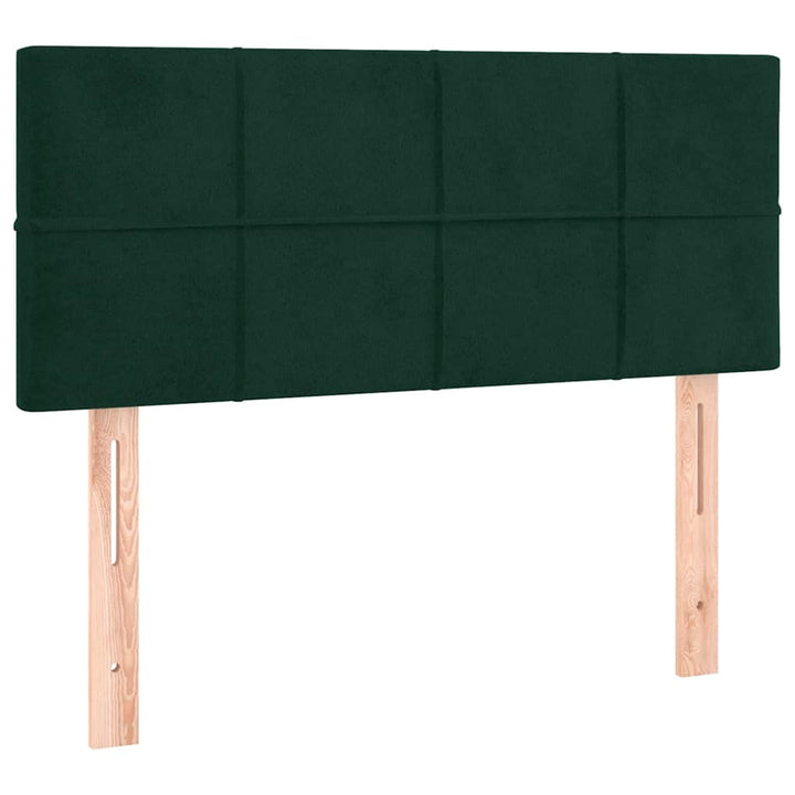 kontinentalseng med madras 90x190 cm fløjl mørkegrøn