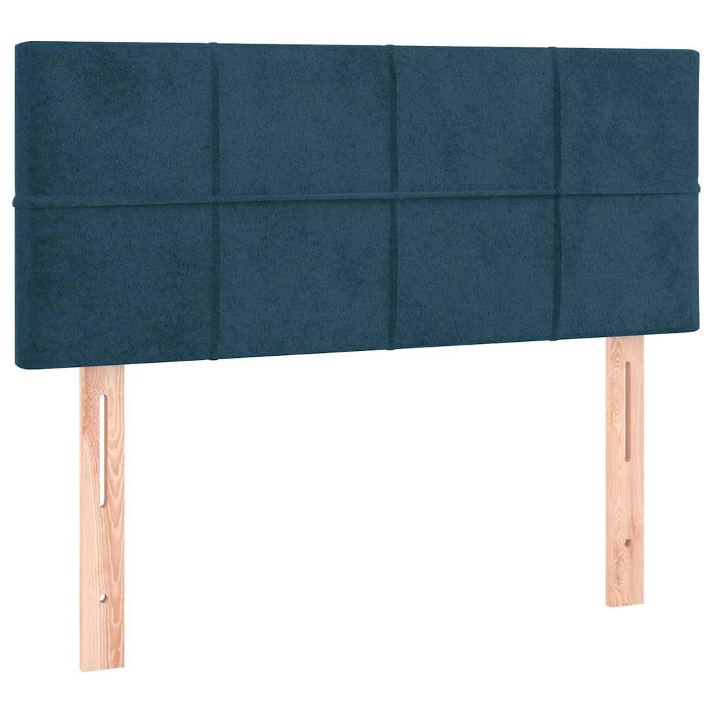 kontinentalseng 120x200 cm fløjl mørkeblå