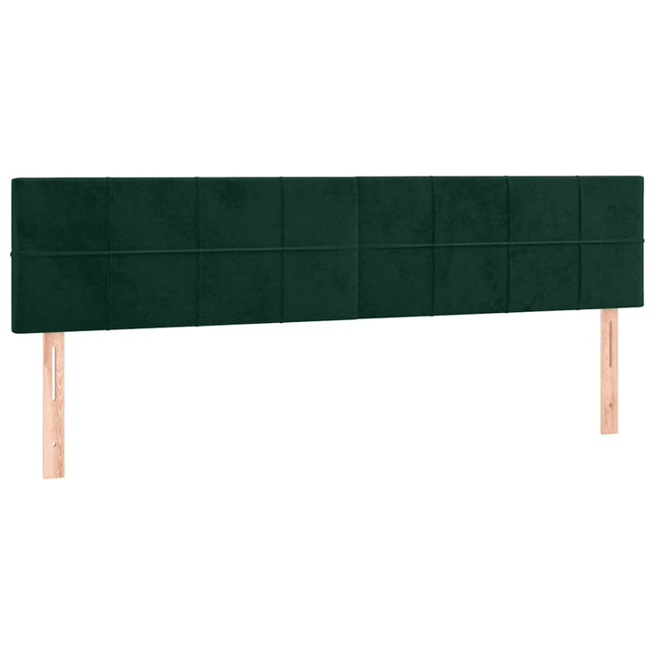 kontinentalseng med madras 160x200 cm fløjl mørkegrøn