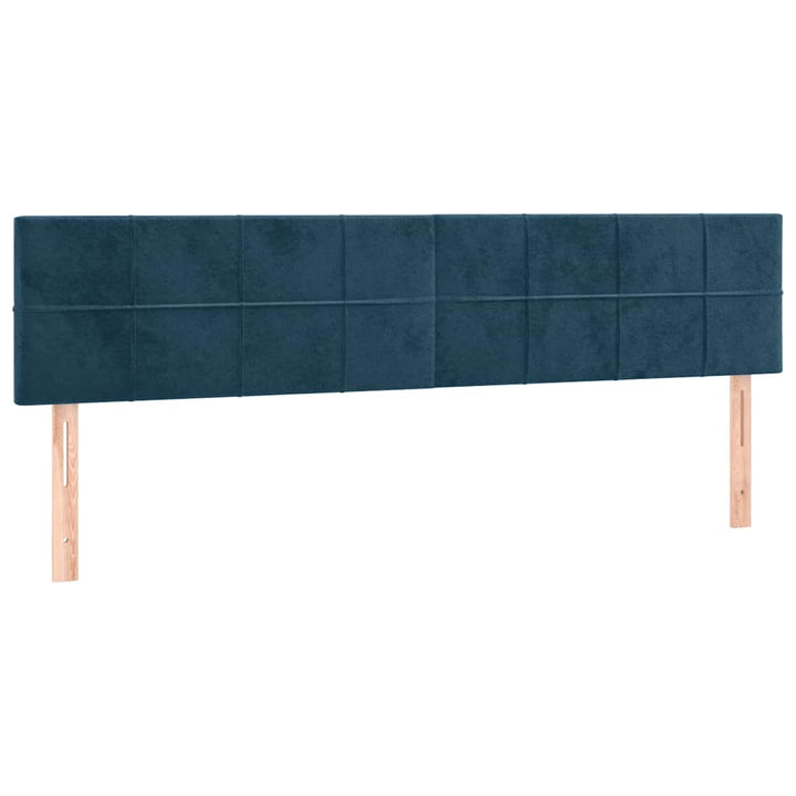 kontinentalseng med madras 160x200 cm fløjl mørkeblå