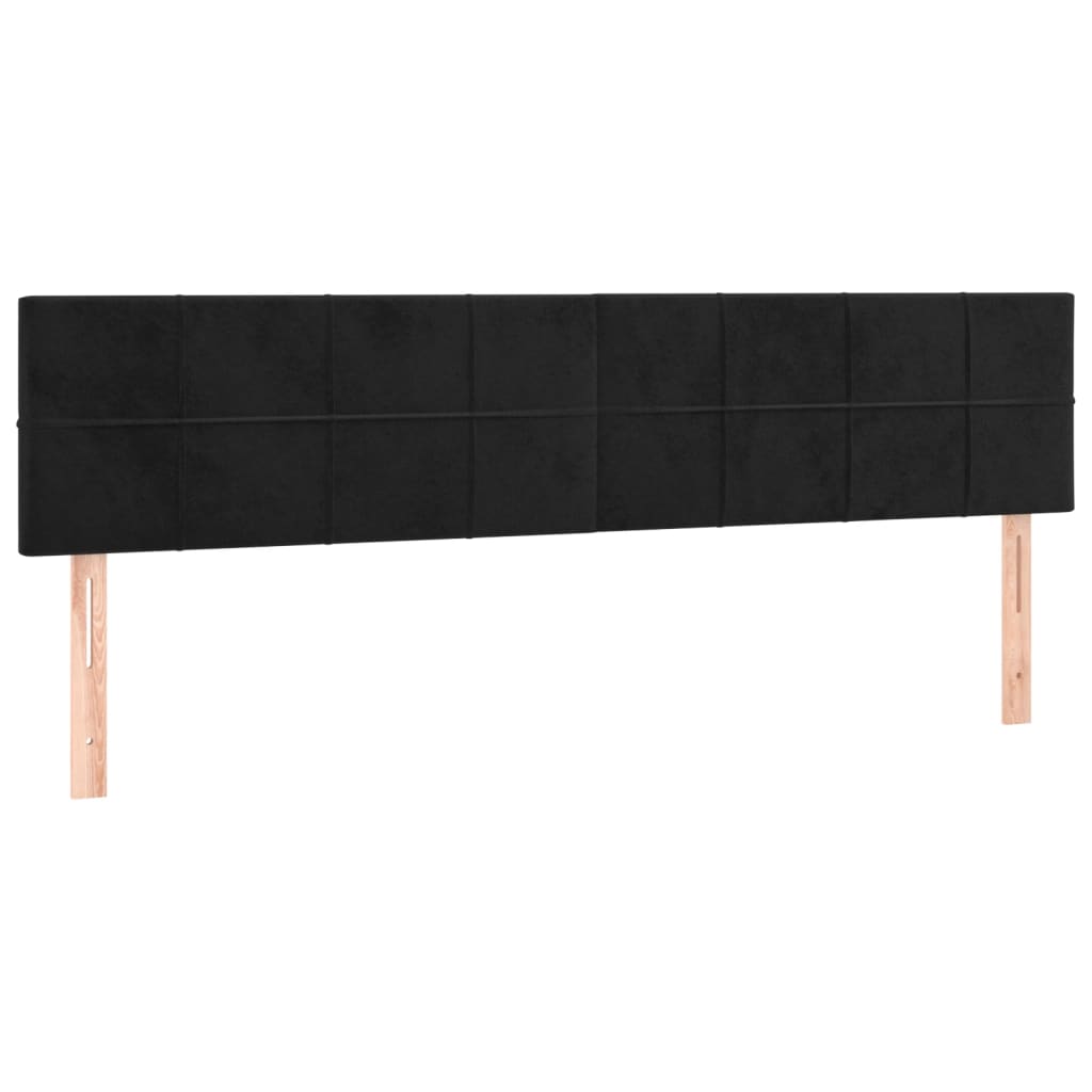 kontinentalseng med madras 180x200 cm fløjl sort