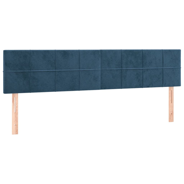 kontinentalseng med madras 180x200 cm fløjl mørkeblå