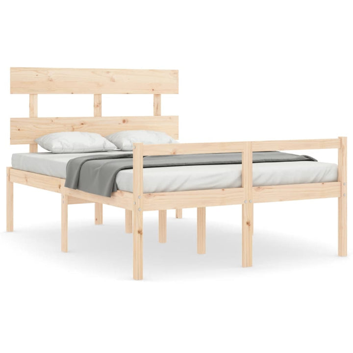 seniorseng med sengegavl 140x190 cm massivt træ