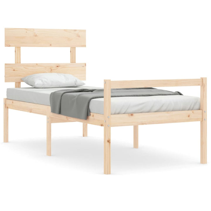 seniorseng med sengegavl 90x200 cm massivt træ