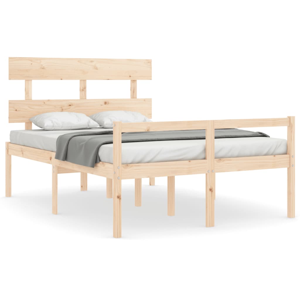 seniorseng med sengegavl 120x200 cm massivt træ