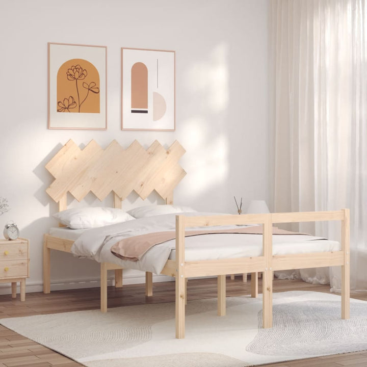 seniorseng med sengegavl massivt træ