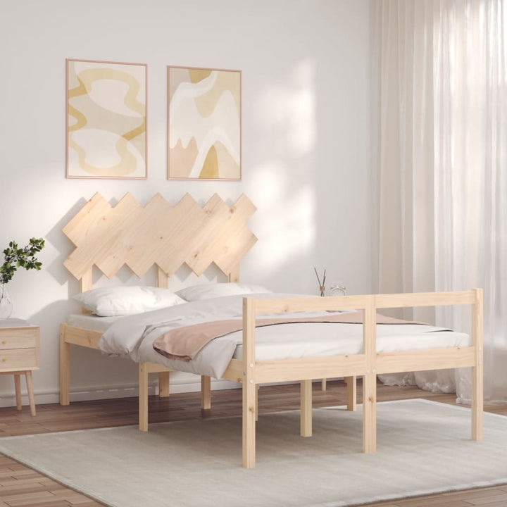 seniorseng med sengegavl massivt træ