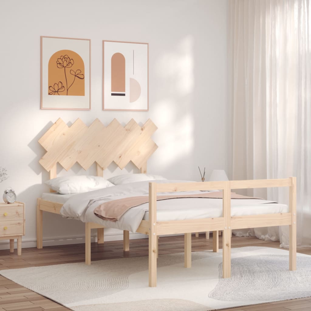 seniorseng med sengegavl massivt træ