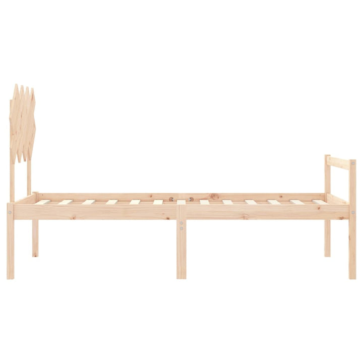 seniorseng med sengegavl 90x200 cm massivt træ