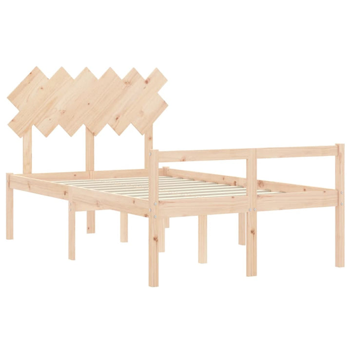 seniorseng med sengegavl 120x200 cm massivt træ