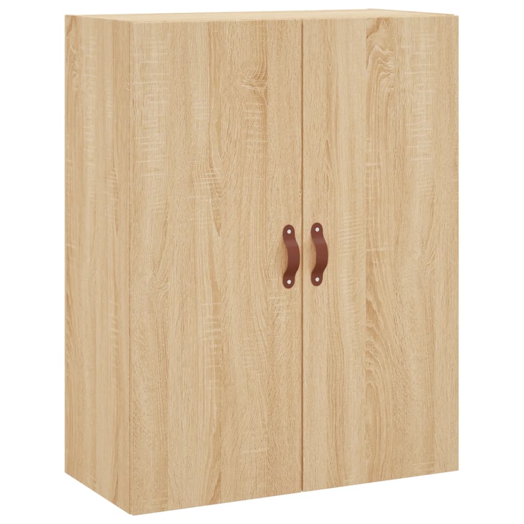vægskabe 2 stk. 69,5x34x90 cm sonoma-eg