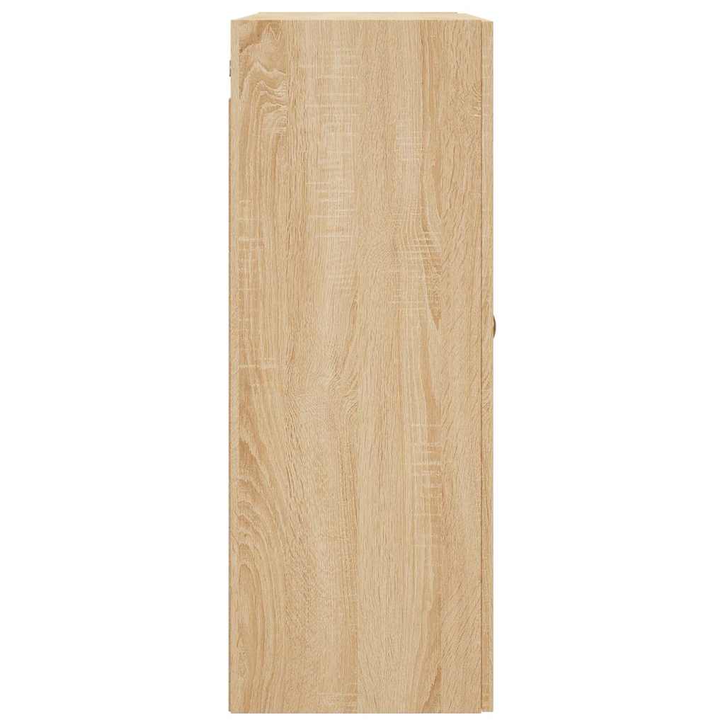 vægskabe 2 stk. 69,5x34x90 cm sonoma-eg