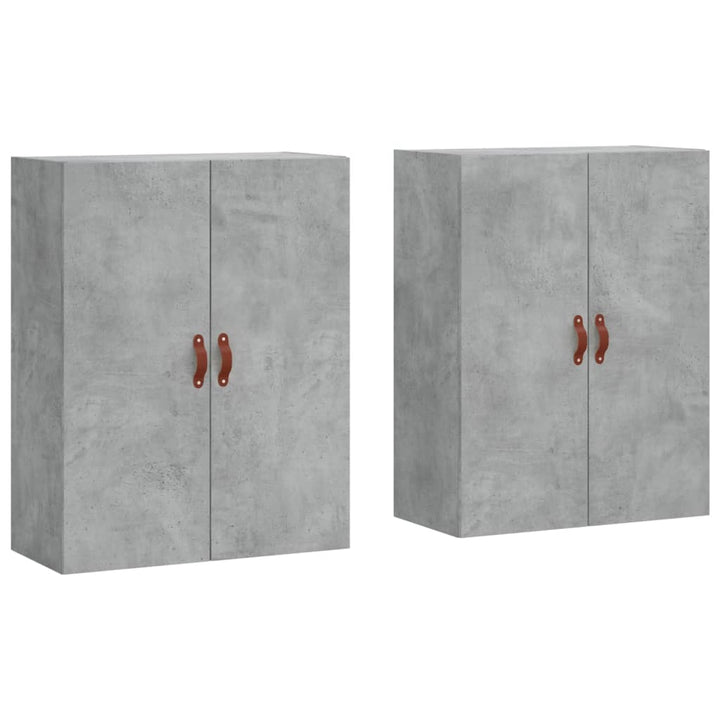 vægskabe 2 stk. 69,5x34x90 cm betongrå