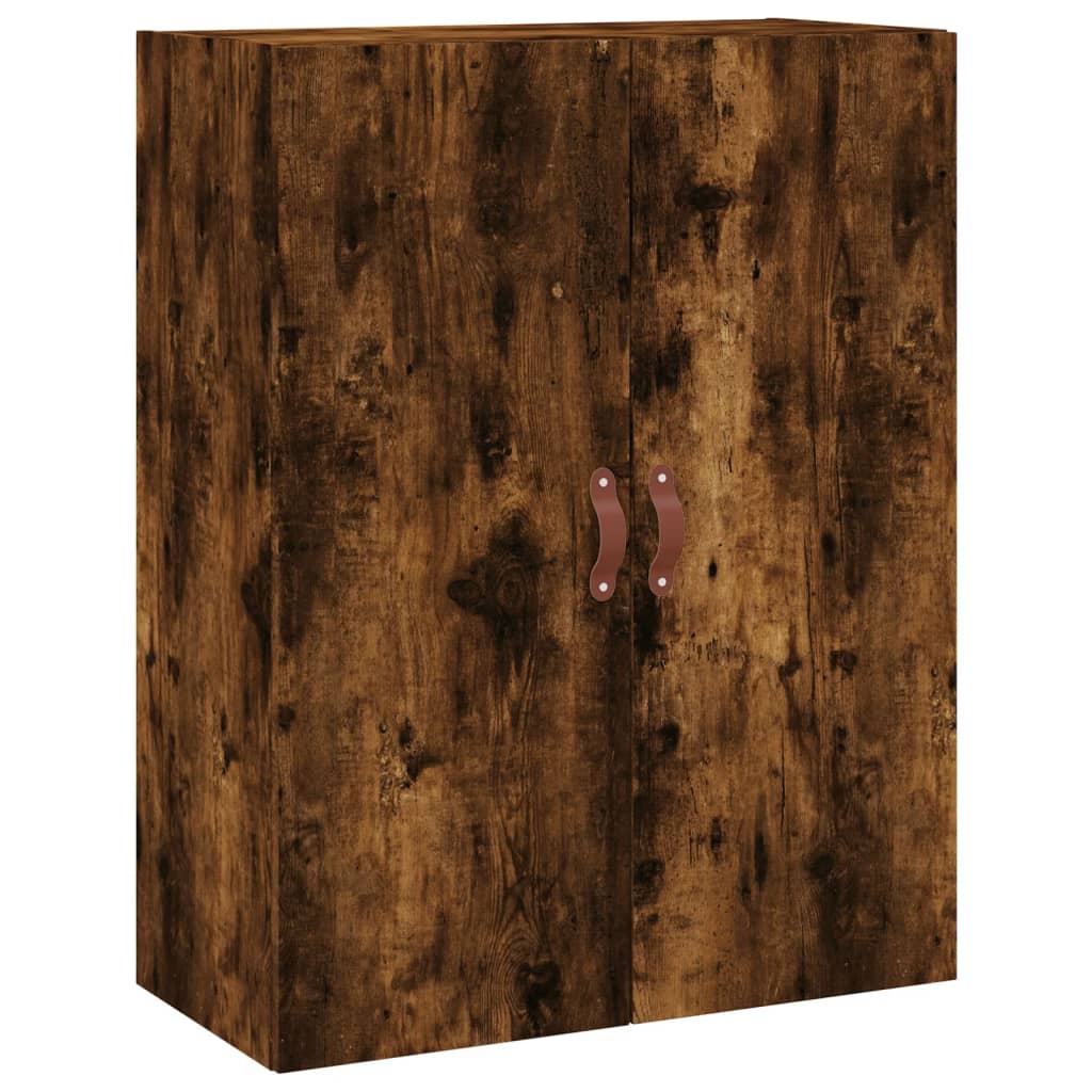 vægskabe 2 stk. 69,5x34x90 cm røget sonoma-eg