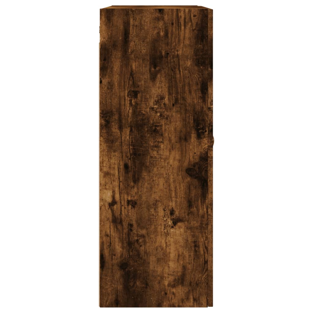 vægskabe 2 stk. 69,5x34x90 cm røget sonoma-eg
