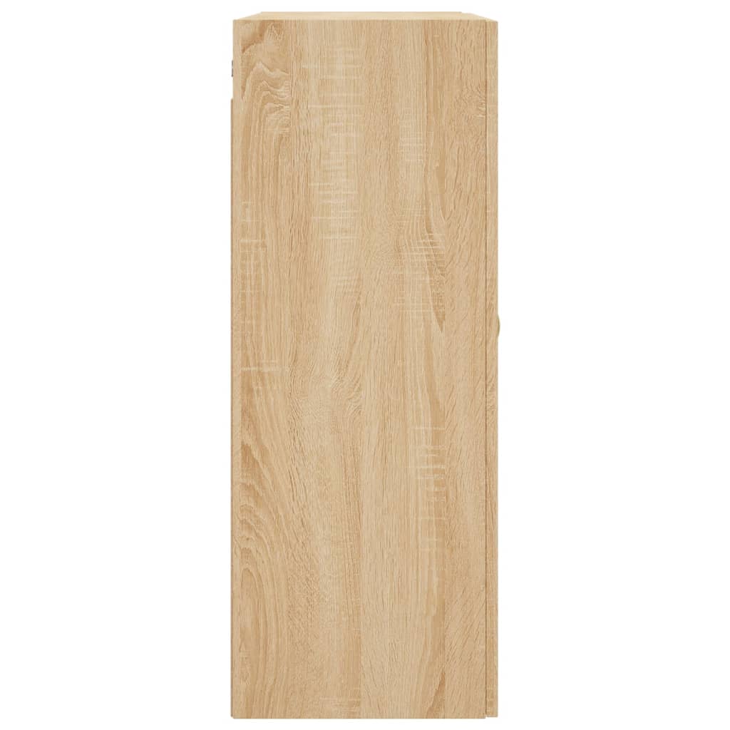 vægskabe 2 stk. 69,5x34x90 cm sonoma-eg
