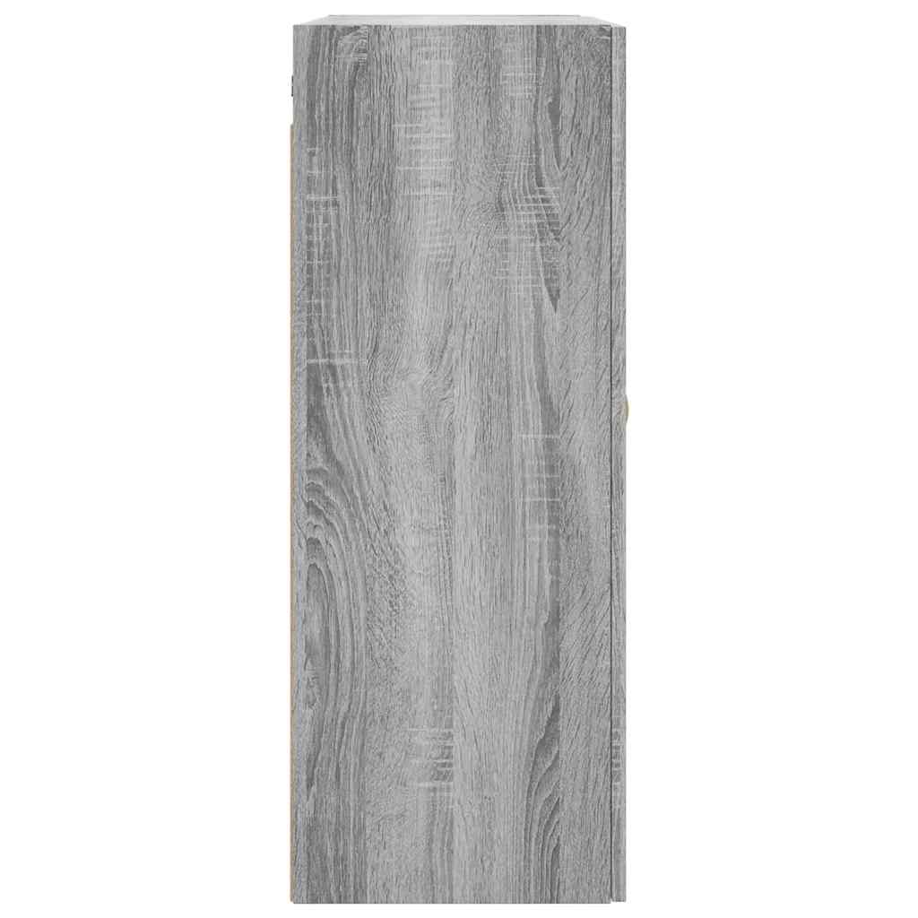 vægskabe 2 stk. 69,5x34x90 cm grå sonoma-eg