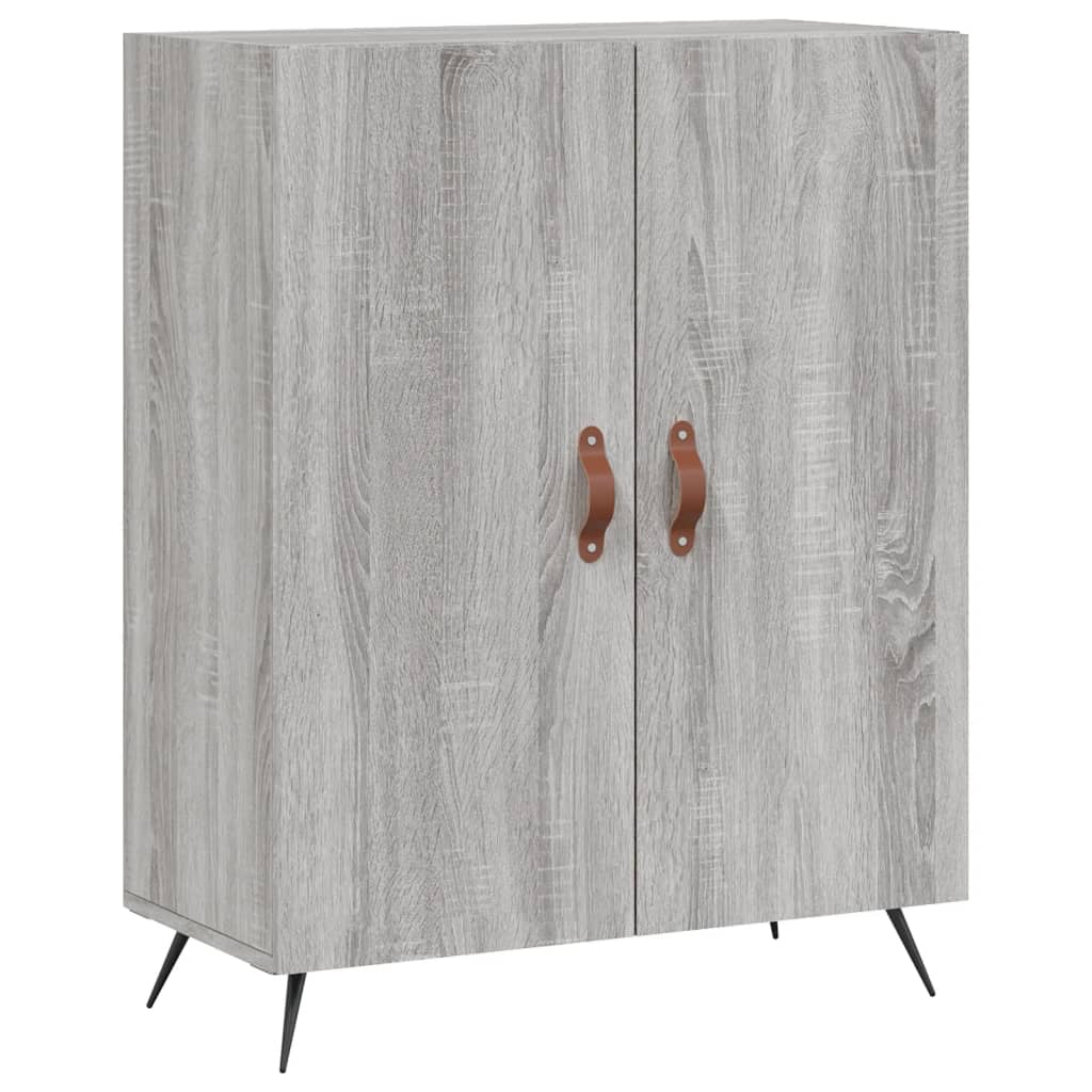 højskab 69,5x34x180 cm konstrueret træ grå sonoma-eg