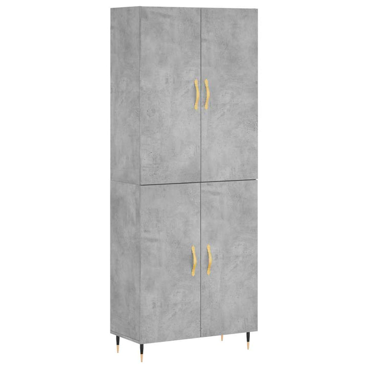 højskab 69,5x34x180 cm konstrueret træ betongrå