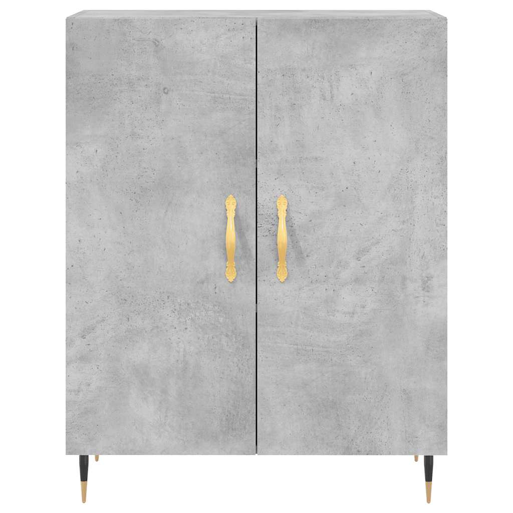 højskab 69,5x34x180 cm konstrueret træ betongrå
