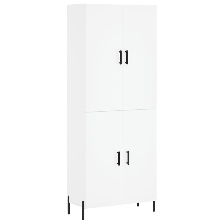 højskab 69,5x34x180 cm konstrueret træ hvid