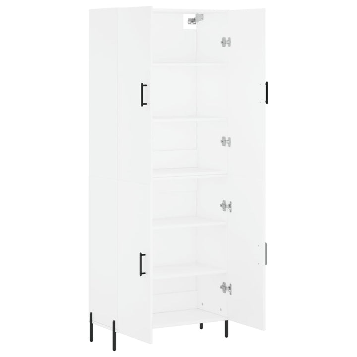 højskab 69,5x34x180 cm konstrueret træ hvid