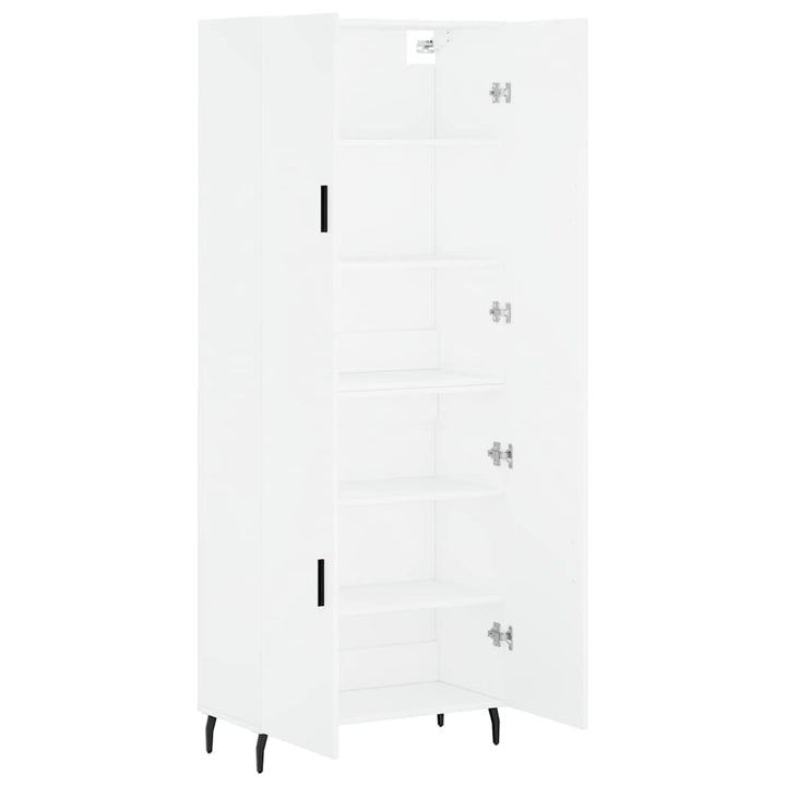 højskab 69,5x34x180 cm konstrueret træ hvid