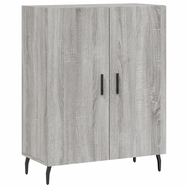 højskab 69,5x34x180 cm konstrueret træ grå sonoma-eg