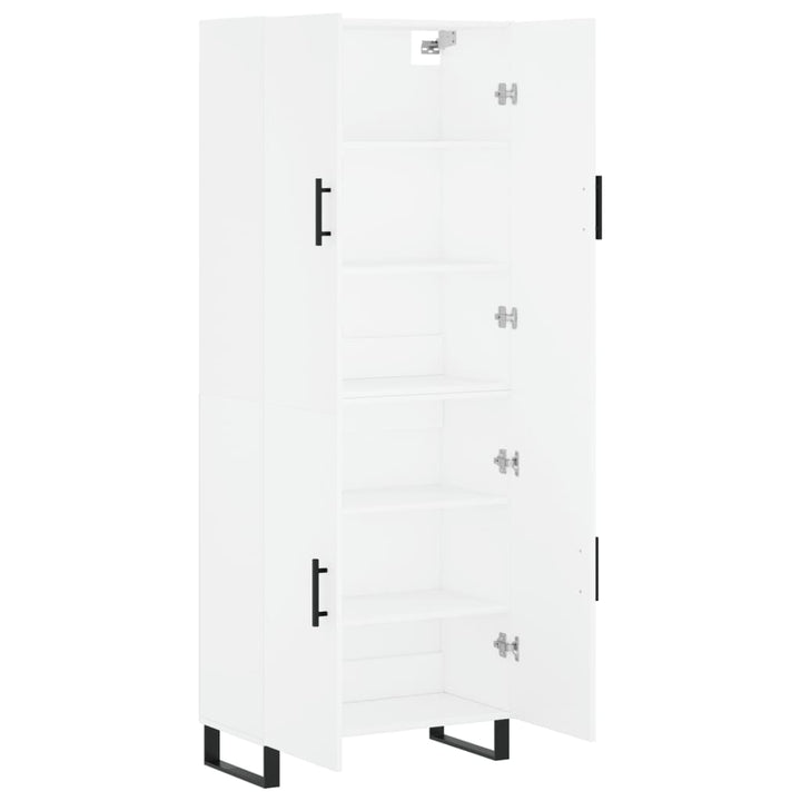 højskab 69,5x34x180 cm konstrueret træ hvid