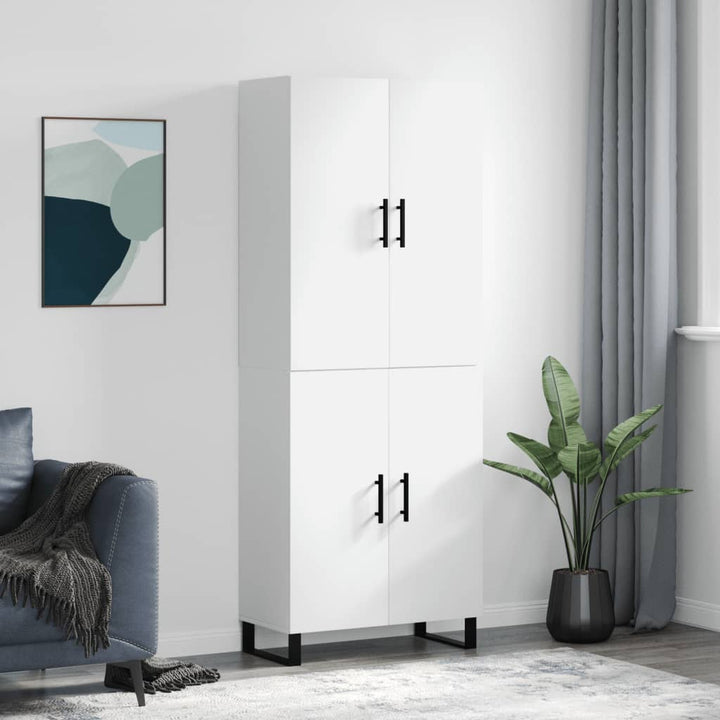 højskab 69,5x34x180 cm konstrueret træ hvid
