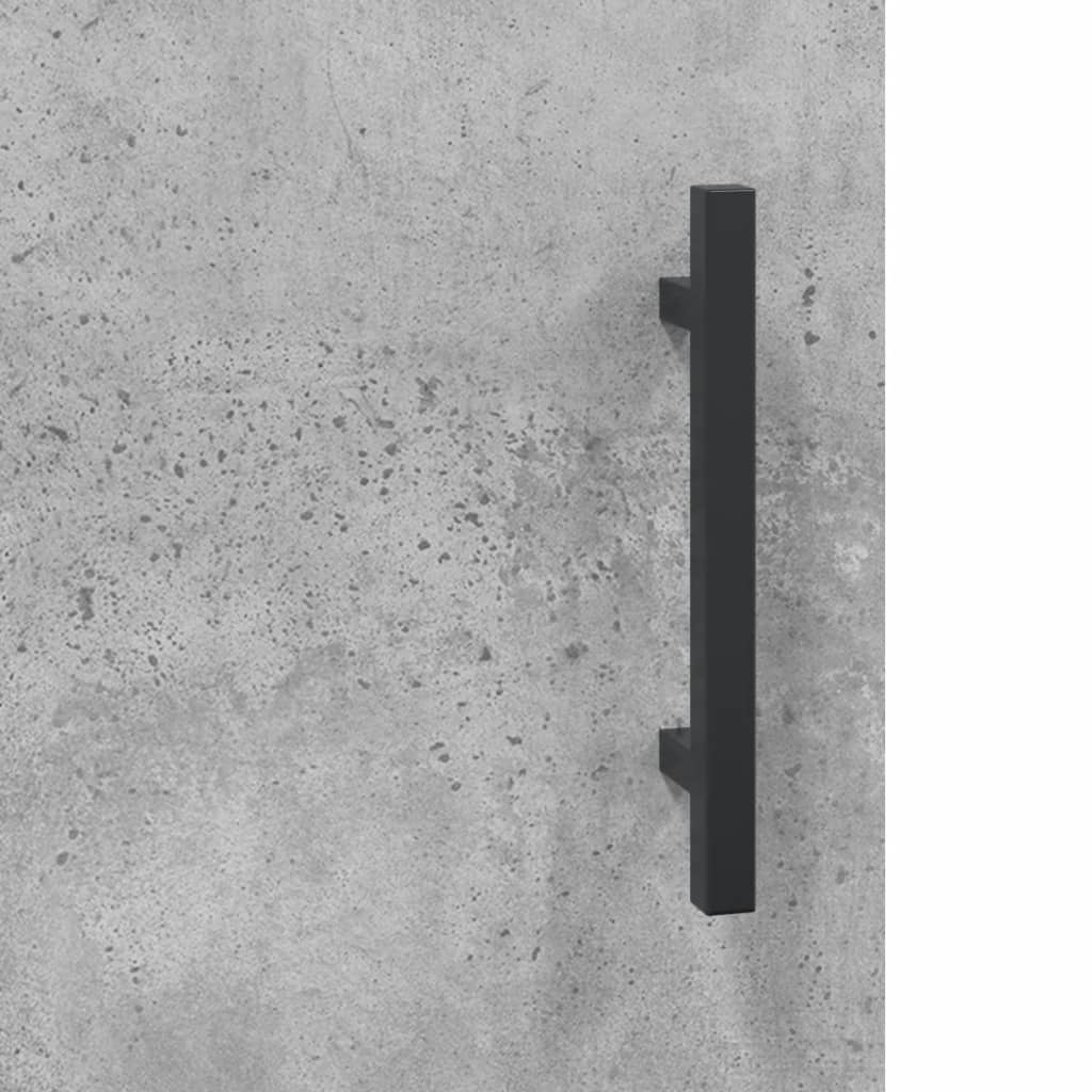 højskab 69,5x34x180 cm konstrueret træ betongrå