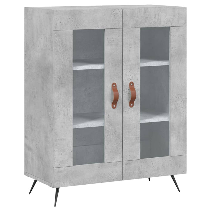 højskab 69,5x34x180 cm konstrueret træ betongrå